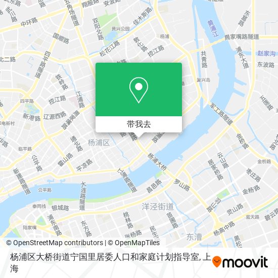 杨浦区大桥街道宁国里居委人口和家庭计划指导室地图
