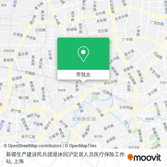 新疆生产建设民兵团退休回沪定居人员医疗保险工作站地图