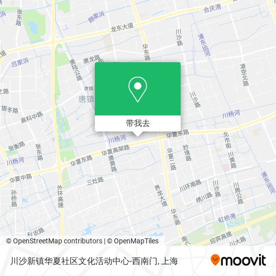 川沙新镇华夏社区文化活动中心-西南门地图