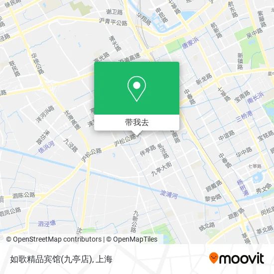 如歌精品宾馆(九亭店)地图