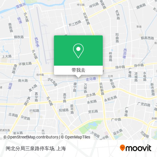 闸北分局三泉路停车场地图