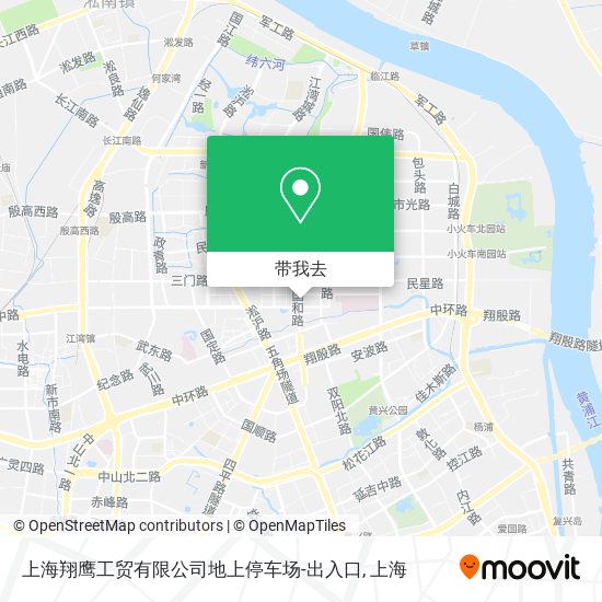 上海翔鹰工贸有限公司地上停车场-出入口地图