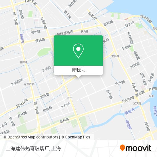 上海建伟热弯玻璃厂地图