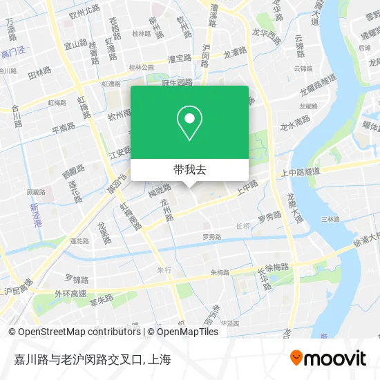 嘉川路与老沪闵路交叉口地图