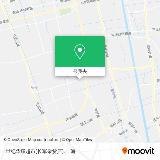 世纪华联超市(长军杂货店)地图