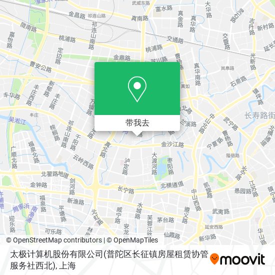 太极计算机股份有限公司(普陀区长征镇房屋租赁协管服务社西北)地图