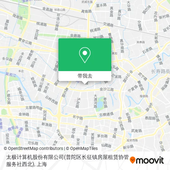 太极计算机股份有限公司(普陀区长征镇房屋租赁协管服务社西北)地图