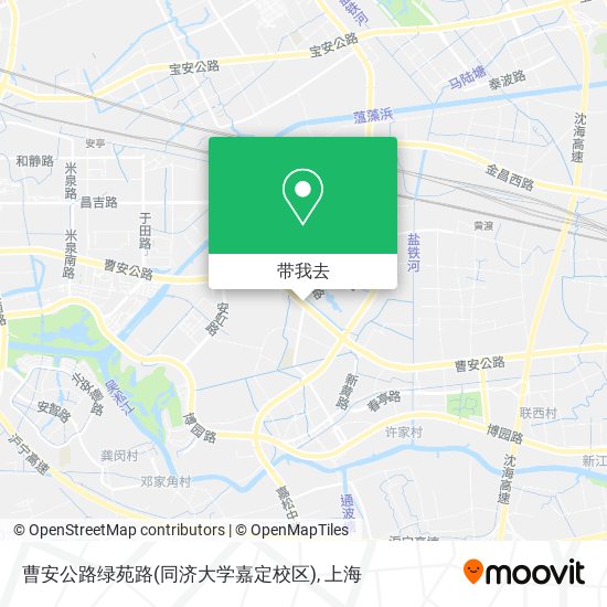 曹安公路绿苑路(同济大学嘉定校区)地图