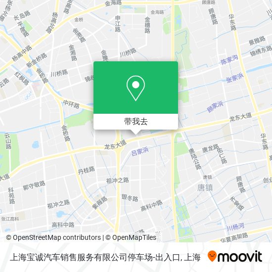 上海宝诚汽车销售服务有限公司停车场-出入口地图