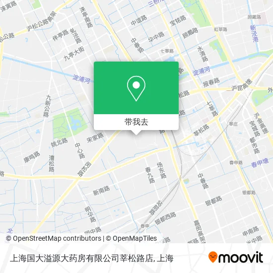 上海国大溢源大药房有限公司莘松路店地图