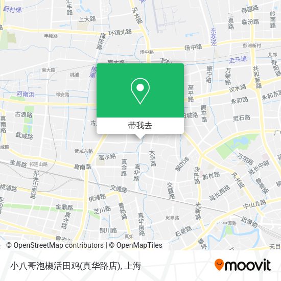 小八哥泡椒活田鸡(真华路店)地图