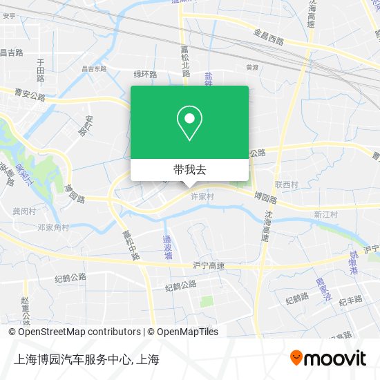 上海博园汽车服务中心地图