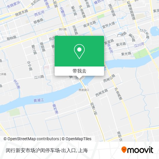 闵行新安市场沪闵停车场-出入口地图