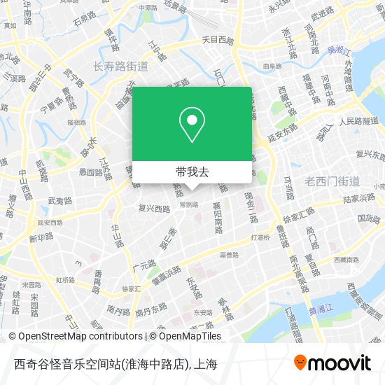 西奇谷怪音乐空间站(淮海中路店)地图