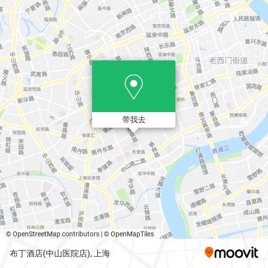 布丁酒店(中山医院店)地图