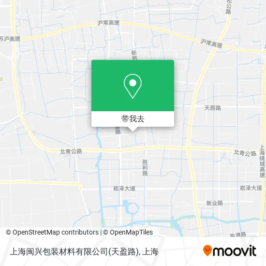 上海闽兴包装材料有限公司(天盈路)地图