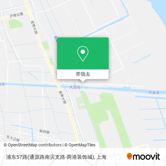 浦东57路(通源路南滨支路-两港装饰城)地图