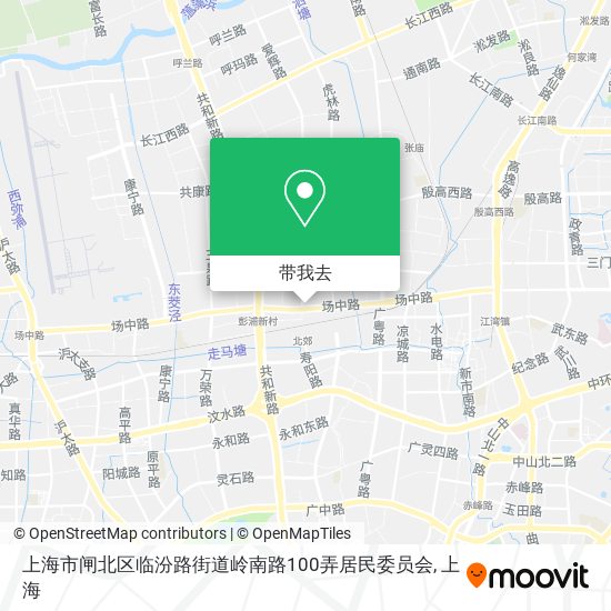 上海市闸北区临汾路街道岭南路100弄居民委员会地图