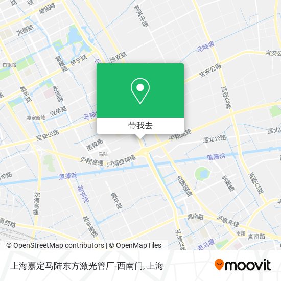上海嘉定马陆东方激光管厂-西南门地图