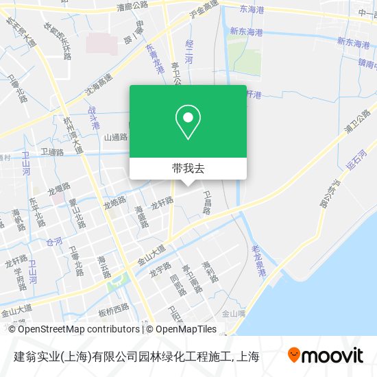 建翁实业(上海)有限公司园林绿化工程施工地图