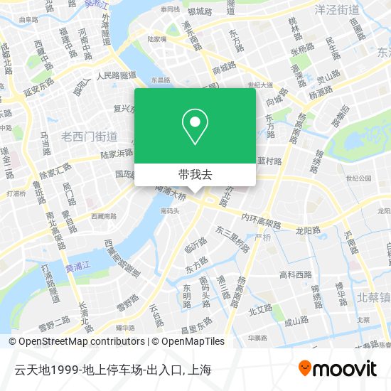 云天地1999-地上停车场-出入口地图