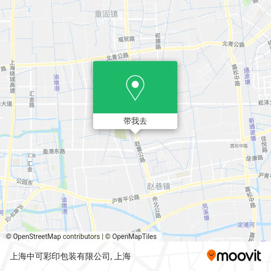 上海中可彩印包装有限公司地图