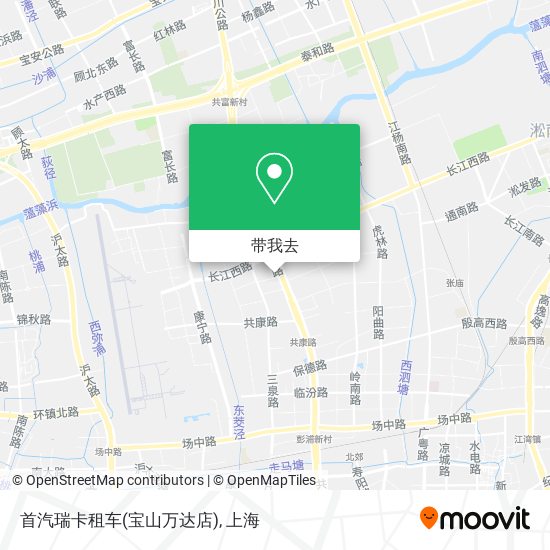 首汽瑞卡租车(宝山万达店)地图