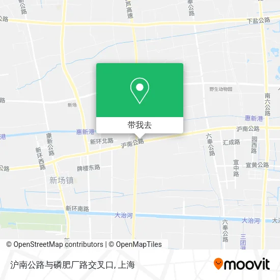 沪南公路与磷肥厂路交叉口地图