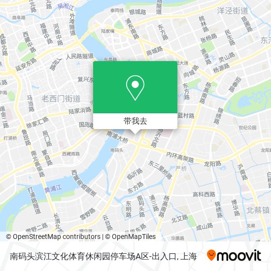 南码头滨江文化体育休闲园停车场A区-出入口地图
