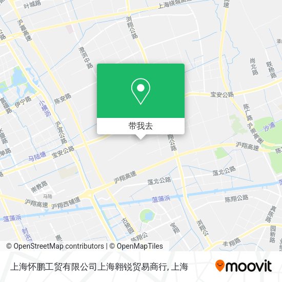 上海怀鹏工贸有限公司上海翱锐贸易商行地图