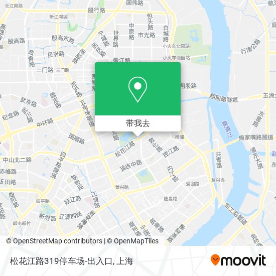 松花江路319停车场-出入口地图
