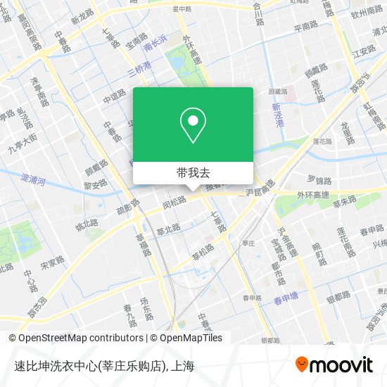 速比坤洗衣中心(莘庄乐购店)地图