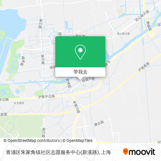青浦区朱家角镇社区志愿服务中心(新溪路)地图