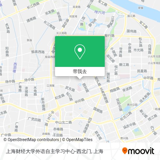 上海财经大学外语自主学习中心-西北门地图