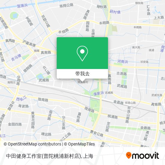 中田健身工作室(普陀桃浦新村店)地图