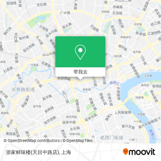 浙家鲜味楼(天目中路店)地图