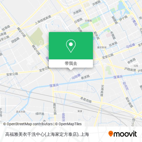 高福雅美衣干洗中心(上海家定方泰店)地图