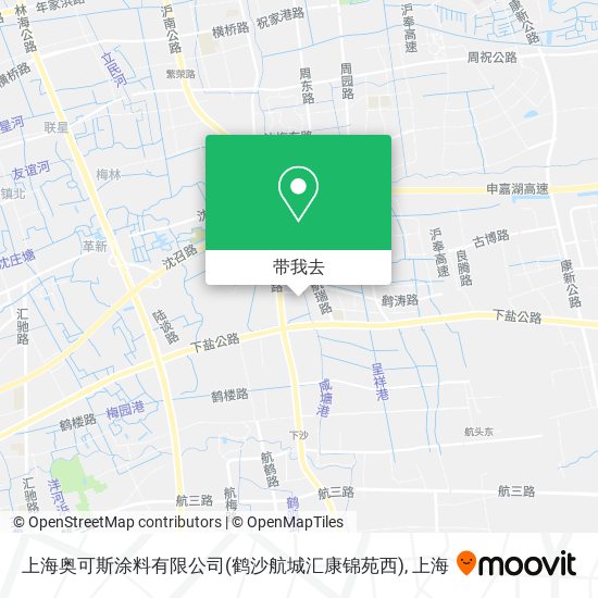 上海奥可斯涂料有限公司(鹤沙航城汇康锦苑西)地图