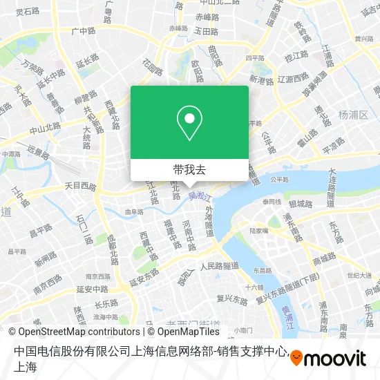 中国电信股份有限公司上海信息网络部-销售支撑中心地图