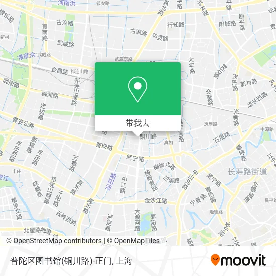 普陀区图书馆(铜川路)-正门地图