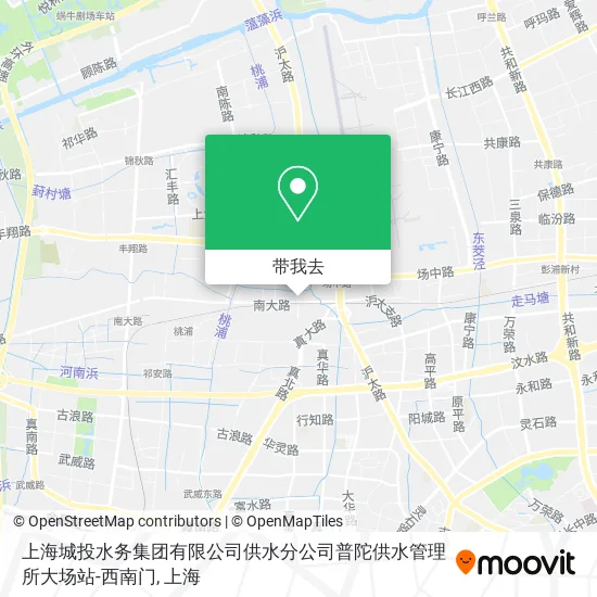上海城投水务集团有限公司供水分公司普陀供水管理所大场站-西南门地图