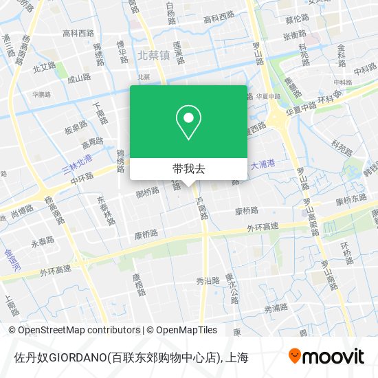 佐丹奴GIORDANO(百联东郊购物中心店)地图