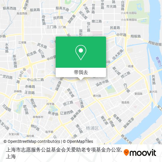 上海市志愿服务公益基金会关爱助老专项基金办公室地图
