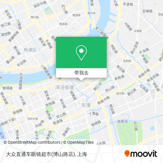 大众直通车眼镜超市(博山路店)地图