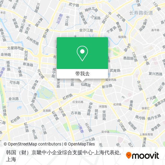 韩国（财）京畿中小企业综合支援中心-上海代表处地图