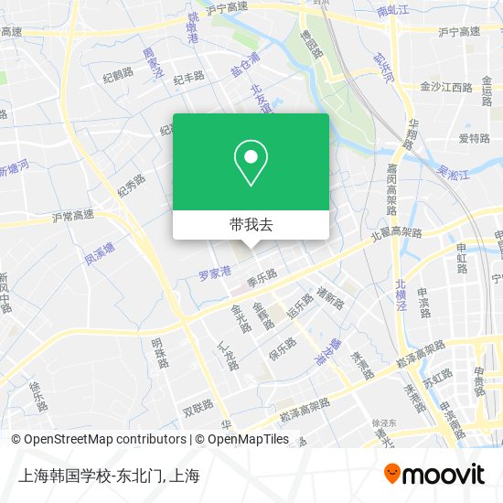 上海韩国学校-东北门地图