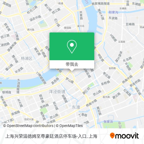 上海兴荣温德姆至尊豪廷酒店停车场-入口地图