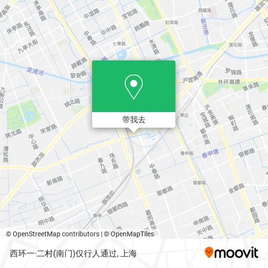 西环一·二村(南门)仅行人通过地图