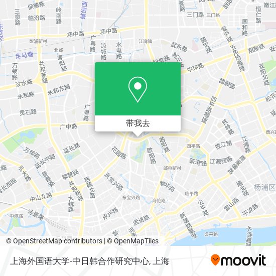 上海外国语大学-中日韩合作研究中心地图