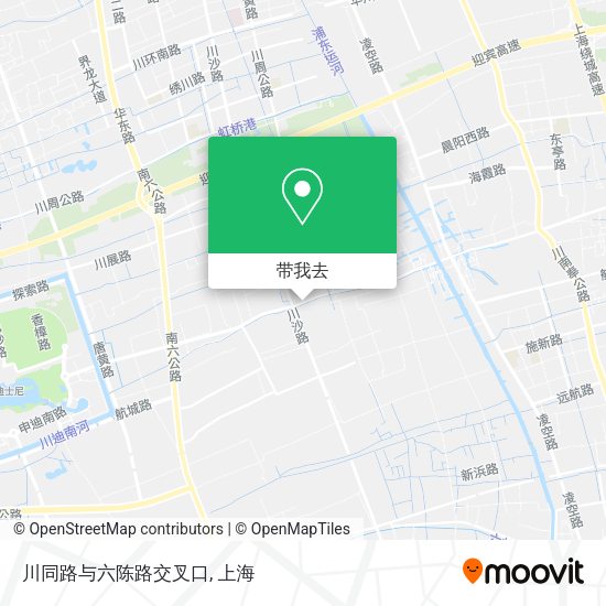 川同路与六陈路交叉口地图